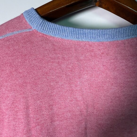 Stenstroms Cotton Cashmere Knit Sweater Pulloever Men's Size XXL Pink Blue - Picture 3 of 13
